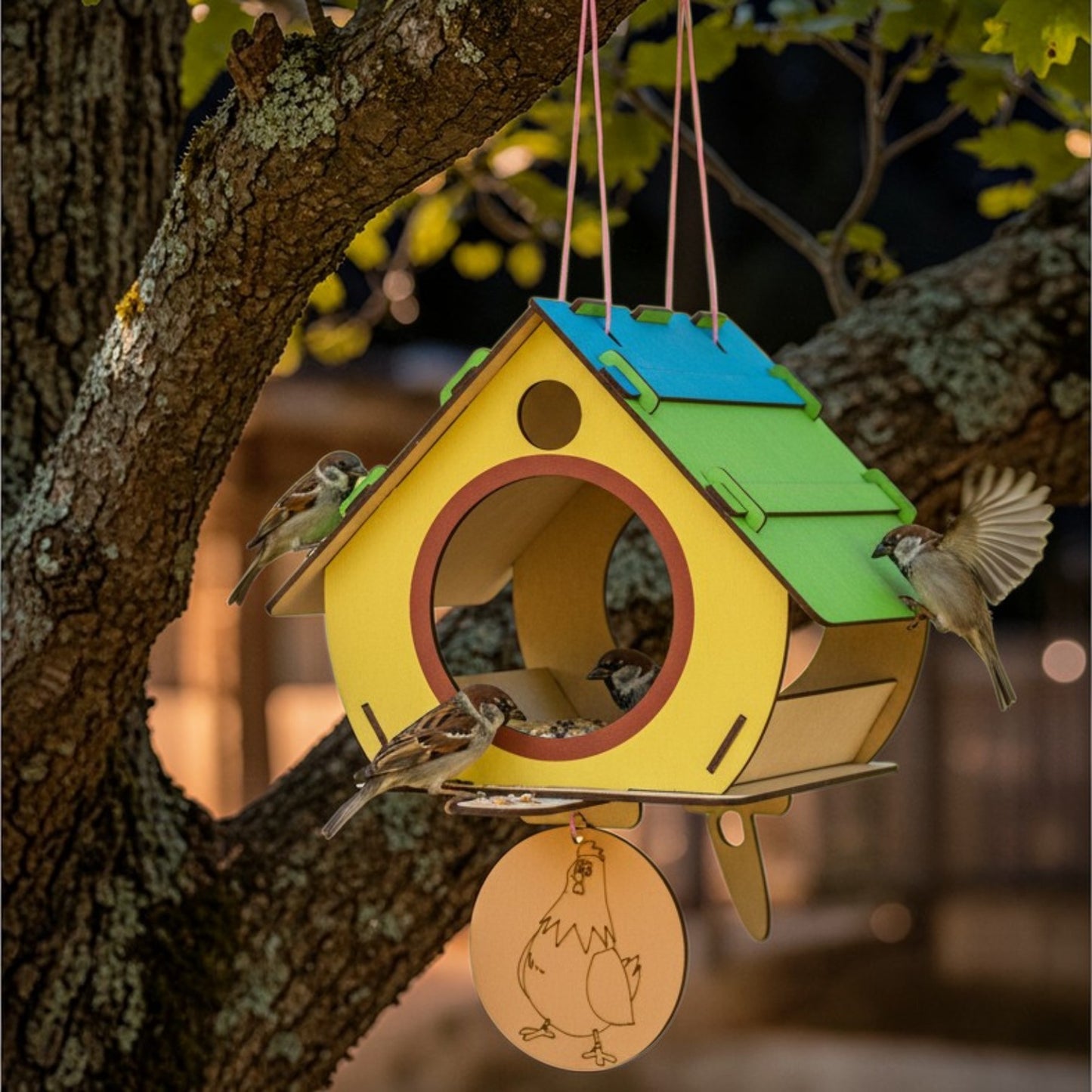 BAGJI TOYS Bird House Kits for Kids Ages 4-8, Wooden DIY Birdhouse Kit, Outdoor Woodworking Crafts Freestyle Painting, Bird Houses for Outside with Paints & Brushes, Boy Girl Gift Christmas