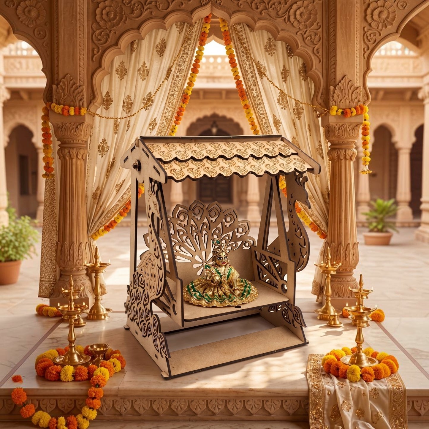 Krishna Jhula DIY Wooden Painting Kit