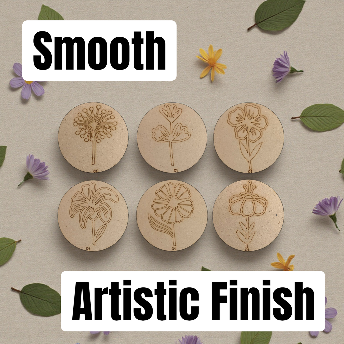 BAGJI TOYS DIY Coaster Painting Kit for Kids & Adults – 6 Pre-Marked Wooden Tea Coasters with Stand, 12 Acrylic Colours & Brush – Mandala Art & Craft DIY Set – Beginner Friendly Painting Craft Kit, Birthday & Gift Activity