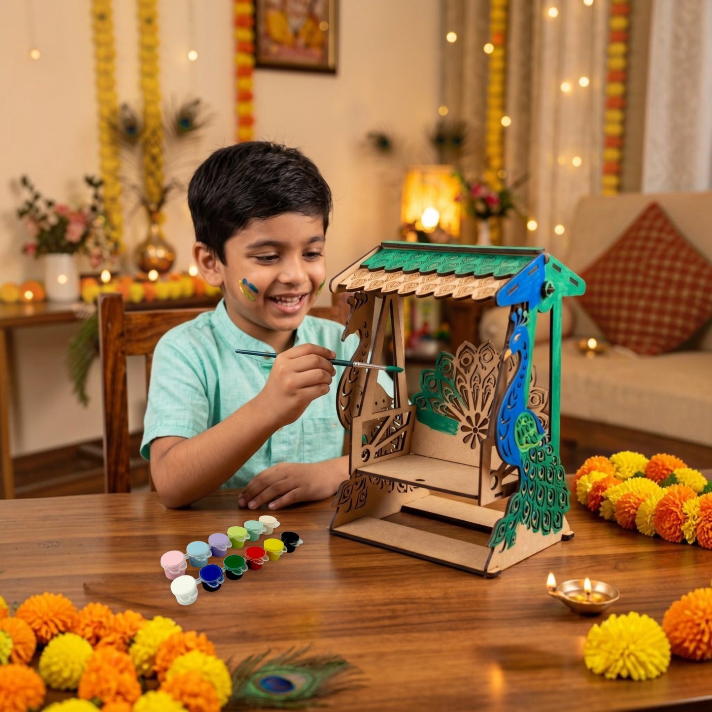 Krishna Jhula DIY Wooden Painting Kit