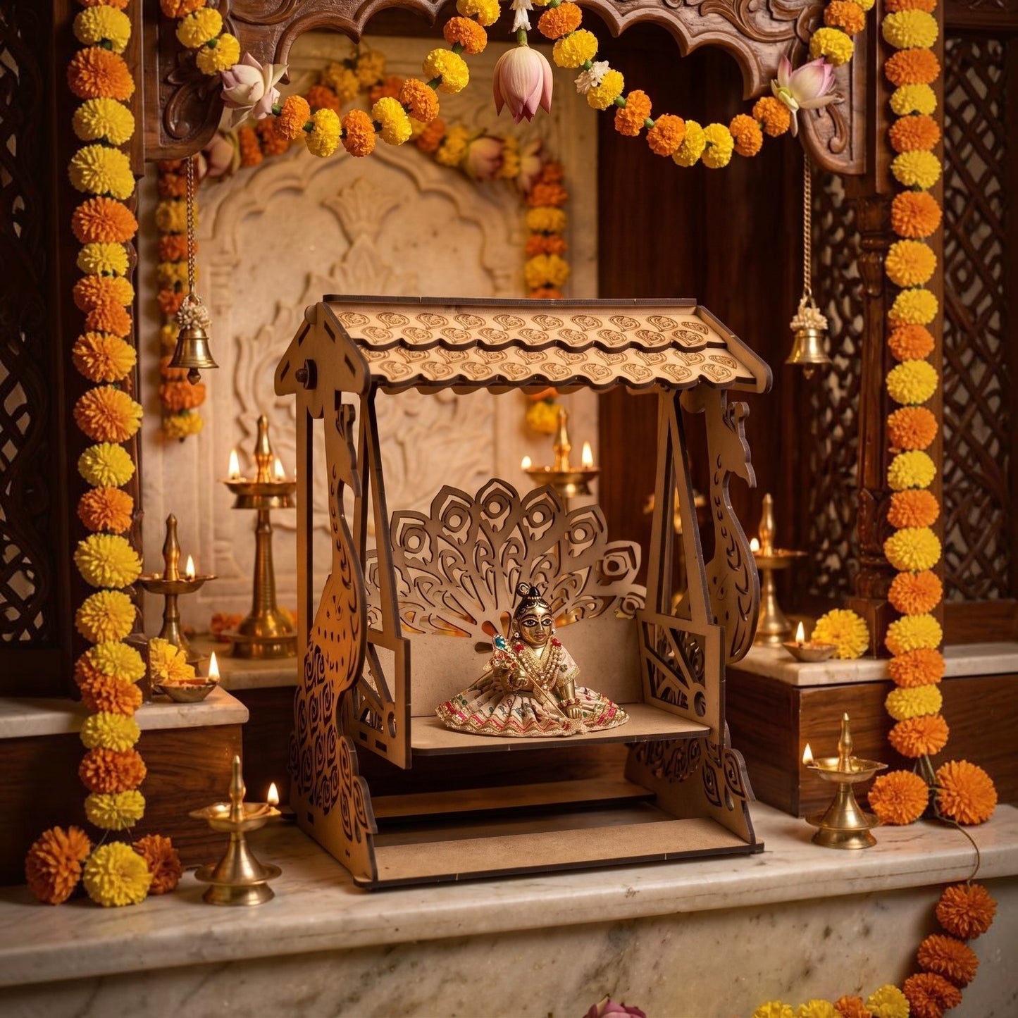 Krishna Jhula DIY Wooden Painting Kit