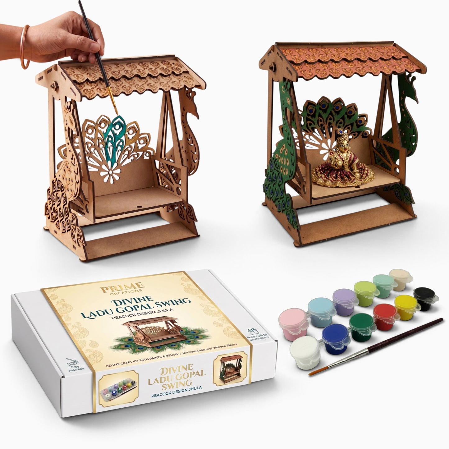 Krishna Jhula DIY Wooden Painting Kit