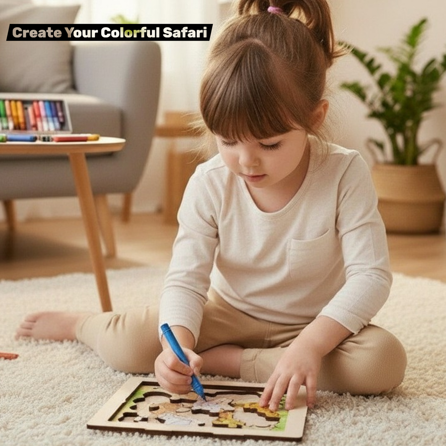 BAGJI TOYS 3D Wooden Painting Kit for Kids Ages 4-8 – DIY Arts & Crafts Set with Dinosaur, Ocean & Jungle Animal Shapes, 12 Paints & 1 Brush – Creative Art Activity, Return Gifts, Birthday Party Favor, Return Gift