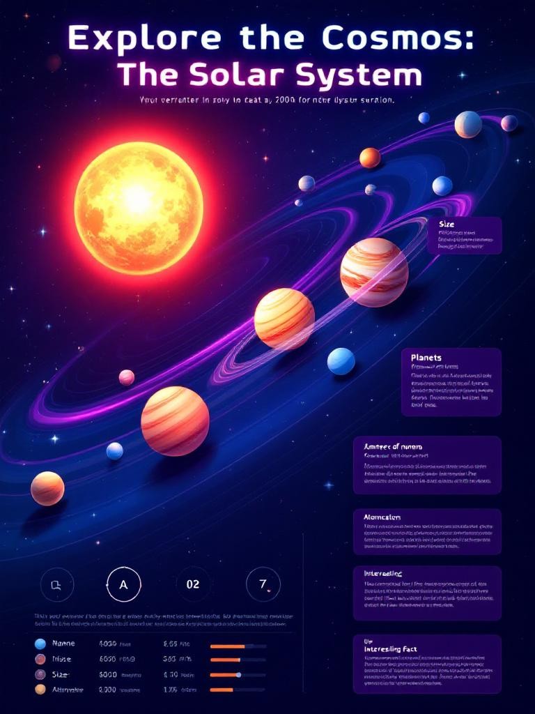 BAGJI TOYS Solar System DIY Painting Puzzle Kit for Kids, Wooden Educational Craft Set with 10 Planet Cutouts, 12 Paints, Brush and Information Leaflet, Size 30x20 cm (Science Fiction)